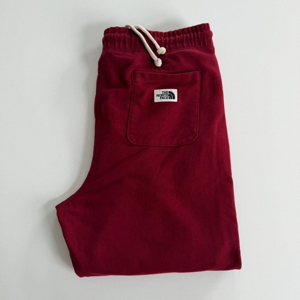 The North Face Mens Heritage Patch Jogger Sweatpants Burgundy Red XXL A7WXI
